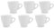 PALUPLUS Set 6 Tazzine Caffè in Porcellana da 80 ml, Tazze da Espresso con manico, Lavabili in Lavastoviglie, adatte per Microonde, Colore Bianco -208F