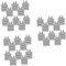 ULTECHNOVO 3sets Fence Connector Wire Connectors Fence Clamp Electric Fence Gate Connectors Wire Splice Connectors Electric Fence Fencing Fence Wire Clamps Aluminum Alloy Silver 10pcs*3