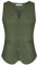 Belle Poque Damen Westen Sommer Vielseitig V-Ausschnitt Ärmellos Button Down Anzug Weste mit Taschen