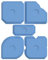 Strumenti per Calafataggio Silicone Kit Set di 5 Strumenti per Calafataggio Kit di raschietto spatola per sigillante Spatola per giunti per silicone e acrilico