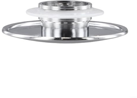 ComfyHarbor Tapón de desagüe cromado de 66 mm para lavabo con botón de clic Clack, tapón de desagüe de repuesto, tapa de desagüe para lavabo