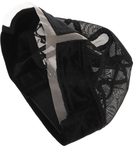 Happyyami Netz Perückenkappe Mit Grip Band Für Sicheren Halt Große Atmungsaktive Perückenkappe Für Lace Front Perücken Für Halloween Und Cosplay Schwarz S
