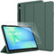 CACOE Coque Compatible avec Samsung Galaxy Tab S10 FE 10,9 Pouces 2025/S9 FE 10,9 Pouces 2023/S9 11 Pouces 2023 Ultra Mince en Cuir avec Verre trempé Ultra Fin, Vert foncé