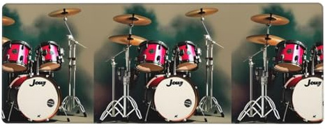 Jazz Drum Large Rubber Keyboard pad, Office Desk pad, Writing pad, Computer Desktop pad, with Strong Adhesion