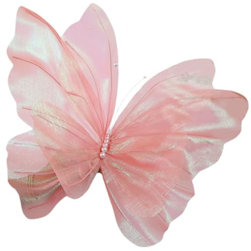 Grandi decorazioni per farfalle, farfalle giganti da 20 pollici di seta, decorazioni di grandi per per la fotografia di matrimonio (rosa)