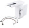 Robinet cascade lumineux pour lavabo mitigeur en laiton massif avec double commande (blanc)