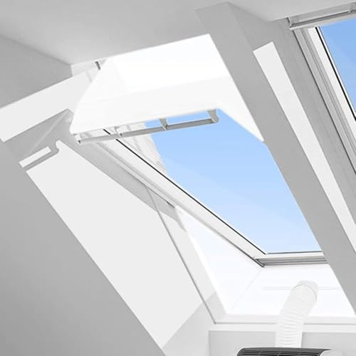 Fensterdichtung für tragbare Klimaanlage, Fenster-Klimaanlagendichtung, Ersatz-Stopper für Dach für Fenster, Dichtungstuch aus verdicktem Polyester beschichtet (190 cm x 2)