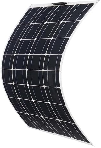 KEuLen Panel Solar Flexible, Panel Solar Monocristalino, Kit de Panel Solar Flexible Pet de 18 V, Cargador Solar Completo for batería de Coche RV, for casa, Exterior, RV(500w)