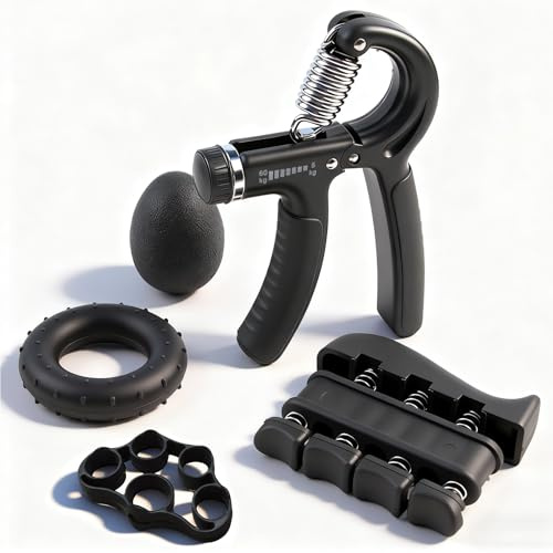 Handtrainer Unterarmtrainer, 5er-Pack Fingertrainer, Griffkraft Trainer Trainingsset -instellbarer Widerstand 10-60kg，Hand Unterarm Trainingsgerät, Für Sportler und Wiederherstellung der Hand
