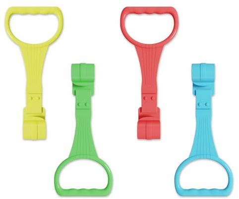 Baby-Klimmzugringe, Laufgitter-Klimmzug-Ringe, 4 Stück, Baby-Spielgehege, Hängering, Krippen-Zuglasche, Bett-Steh-Armlehne für Kinderbett, Laufstall, Kinderwagen, Gehhilfe-Zubehör