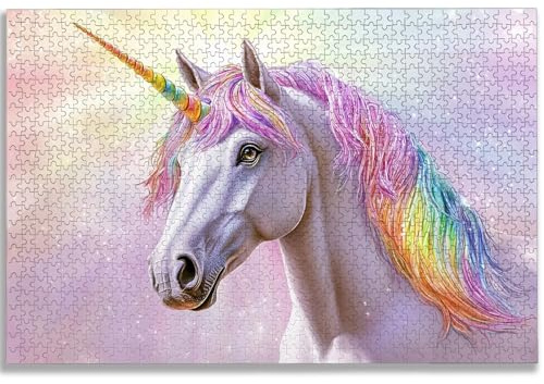 Puzzle 3000 Teile Tier, Puzzle 3000 Teile Erwachsene, Holzpuzzle Erwachsene mit Exquisiter Verpackungsbox, Klassische Puzzles Einhorn für Die Ganze Familie, Groß Puzzles für Geschenke, Dekor, -3515