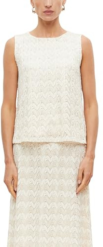 s.Oliver Top mit Glitzergarn und Ajourmuster