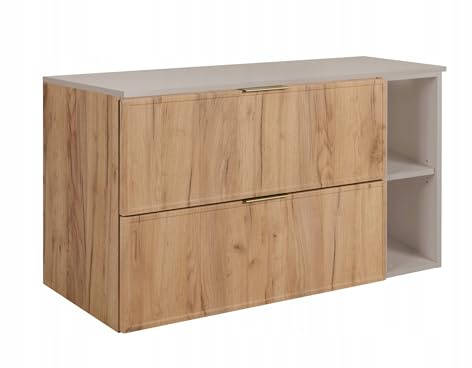 Rodan Moderne Möbel - Schrank Goldene Eiche, Kaschmir - Möbelstück - Bastelregal – Bastelplatte 80,6 x 58,6 x 46 cm