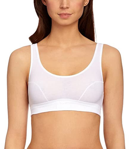Sloggi Femme Double Comfort Top Soutien-Gorge De Tous Les Jours, Blanc, 42 EU