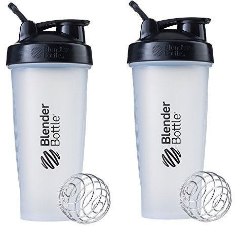 Blender Bottle C02692 Classic Loop Top Shaker Bottle, 28-Ounce 2-Pack, Plastic, Clear/Black and Clear/Black