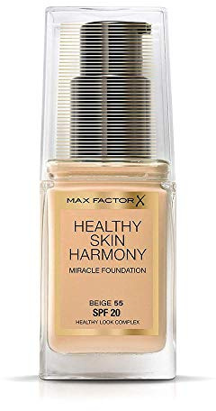 Max Factor Healthy Skin Harmony Foundation, SPF 20, 55 Beige, 30 ml