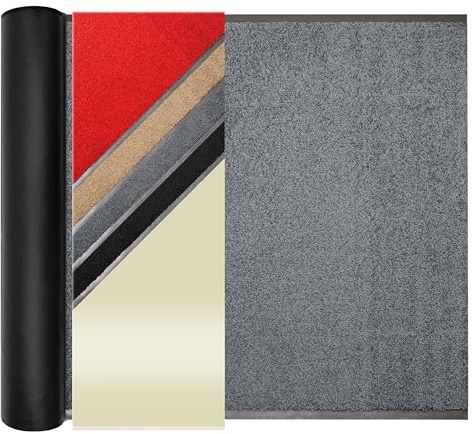 Primaflor Schmutzfangläufer Clean | 120 x 350 cm | Grau | Meterware | 100 % Polyamid, 9 mm Gesamthöhe, rutschhemmender Vinyl-Rücken, zuschneidbar für Eingang, Flur und Eingang, Fußmatte