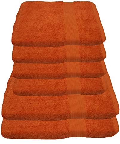 Julie Julsen 6 TLG Handtuchset 2 Badetücher 4 Handtüche Reine Baumwolle über 30 Farben Terracotta
