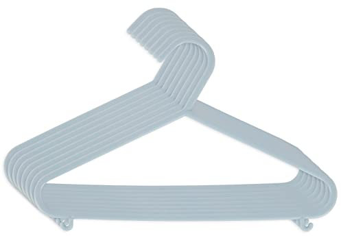 Bieco Kleiderbügel Kinder 8 St Trend Blau | Länge ca 30cm | Baby Kleiderbügel | Kunststoff Kleiderbügel Kinder Baby | Baby Organiser Für Kleiderschrank | Kleiderbügel Baby | Baby Clothes Hangers