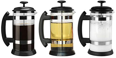 i Cafilas French Press Kaffeekanne Glas Kaffeezubereiter Pressfilterkanne Kaffeebereiter French Press System Coffee Maker Teekanne CAFFETTIERA 8 Cup 1L