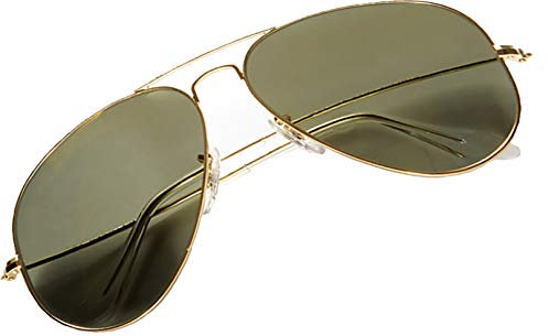 4sold Sonnenbrille in vielen Farbkombinationen Klassische Brille Unisex Sonnenbrille (Schwarzes Gold)