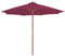 Festnight Parasol avec Mât Parasol de Jardin en Bois 300 x 250 cm Rouge Bordeaux