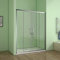 Porte de douche coulissante 160x190cm en niche l'accès au centre