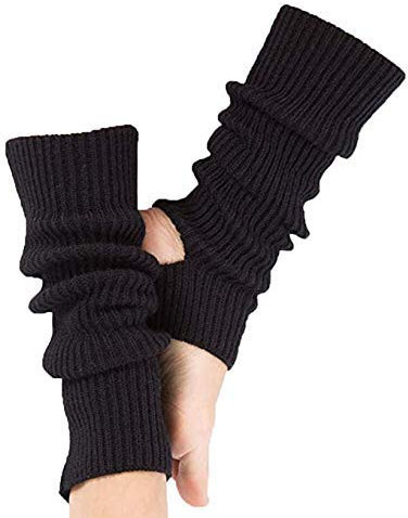 Gestrickt Beinwärmer,Beinwärmer Stricken Beinstulpen für Das Yoga-Tanzen,Das Turnhalle Ausübt,Halten Warm Schwarz