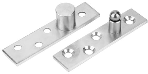 Paquet de 2 Charnières de Porte à Rotation à 360 Degrés Charnières à Pivot Dissimulées en Acier Inoxydable Haut de La Page (Arbre Excentrique)