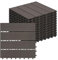 Laneetal WPC Fliesen 11er Set für 1 m², für Außen Terrasse Balkon, Terrassenfliesen Klicksystem 30x30 cm, Kaffeebraun