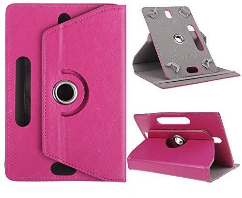 AKNICI Funda Universal Tablet 9 10 10.1 Pulgadas 360 Grados Rotación para BQ Aquaris Fusion5 TOSCIDO BEISTA LNMBBS YOTOPT DUODUOGO YUNTAB JANWIL TECLAST MEBERRY Voukou Dragon Touch HOPESUNIN,Rosa Rojo