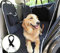 pecute Hundesitz Auto Rückbank mit Seitenschutz, Universale Hundedecke Auto Rückbank mit Sichtfenster, Kratzfeste und Wasserabweisende Autoschondecke Hund Rücksitz, Hunde Autositz 146x136cm Schwarz