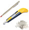 YouU 1pcs Acrylic Cutter and 10 Pcs Blade Set with Mini Box,Multi-Use Cutter with Cutting Blade Tungsten Carbide Scribe and Etching Pen（Golden）
