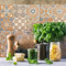 RE-COVERTILES - Adesivi per Piastrelle Bagno e Cucina 24 Pz 10x10 cm - PS00148 Decorazione murale in PVC impermeabile mattonelle mosaico stile cementine Azulejos