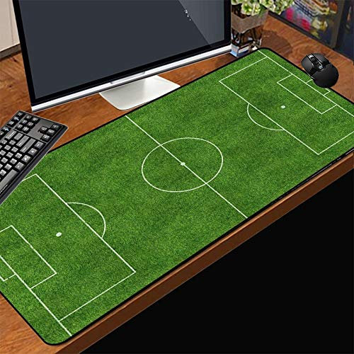 SONG Grande Tappetino per Mouse da Gioco, Gaming Mousepad Extra, Tappetino Mouse per Computer E Laptop, Campo da Calcio Base in Gomma Antiscivolo Bordi Cuciti, per Ufficio E Casa,900 * 400mm
