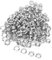 100PCS 6mm Tülle Ösen UnterlegscheibenKit Doppelseitiger Hohlniet Messing für Kleidung Tasche Gürtel Schuh Stoff DIY Sammelalbum Leder(Silber)