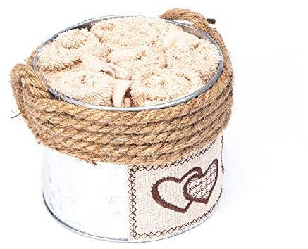 Montse Interiors, S.L. Conjunto 6 Toallas de Cortesía + Cesta (Elna)