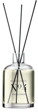 BUTLERS Raumduft Stäbchen Home & Soul No 4 -Lemon Grass- 110ml | Rattan Duftstäbchen mit ätherischen Ölen | angenehmer Raumerfrischer für Badezimmer Regal Dekoration