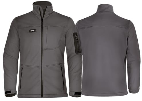 Uvex Echor Softshell-Arbeitsjacke für Herren - Outdoorjacke - Grau - Gr M