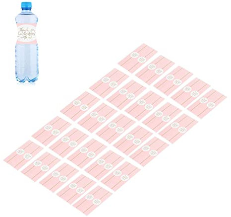 Pssopp Etiquetas para Botellas de Agua de 25 Uds., Aniversario de Boda, Fiesta de Compromiso, Pegatinas para Botellas de Agua, Gracias por Celebrar con Nosotros
