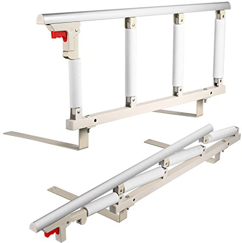 Aomdom Sbarra per Letto Anziani, Portatile Sponda Letto Anziani Pieghevole Barriera Letto Barriera di Sicurezza Griglia per Letto per Bambini Adulti E Anziani 97*40cm