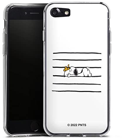 Silikon Hülle kompatibel mit Apple iPhone SE (2020) Case transparent Handyhülle Snoopy Peanuts Hund