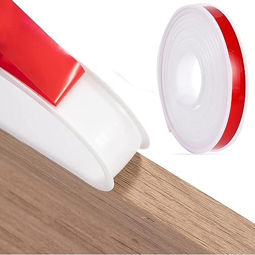 GELINTONG 4.8 M U-Form Selbstklebend TPE Faltbarer Möbel KantenSchutz Band, Flexible Kantenumleimer, Furnierband, für Schrankkanten, Abschlussleiste, Deckenkanten, Arbeitsplatten (Weiß,18mm×4.8m)