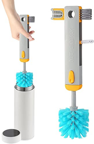 Water Bottle Cleaner Brush - Multipurpose Cup Scrubbing Brushes | Groove Cleaning Bottle Scrubber for Tumblers, Wine Glass, Cups, Coffee Mugs, Milk Bottles