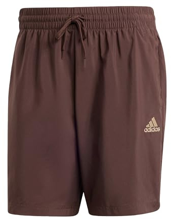 adidas Men's AEROREADY Essentials Chelsea Small Logo Shorts, Shadow Brown F23, S