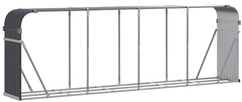 vidaXL Kaminholzunterstand Anthrazit 300x45x100 cm Verzinkter Stahl