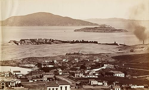 MSTECO Leinwanddruck Und Poster Wandkunst Bild Reproduktion Alcatraz Und Black Pt Von Carleton E. Watkins für Wohnkultur 60x90cm