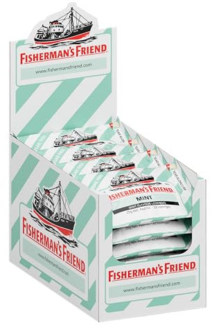 Fisherman's Friend Menta Sin Azúcar, Caramelo Comprimido Sin Azúcar - 24 unidades de 25 gr. (Total 600 gr.)