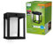 Philips Outdoor Ultra-Efficient Solar Camill Wandleuchte 1,4W, Dual-Bright Sensor, eckig, matt, 3000 Kelvin, IP44 wetterfest, schwarz