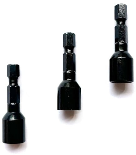 Yoliko 1/4 -20 5/16-18 3/8-16 3 Pz Bullone per gancio Viti per legno a doppia testa Completamente tutte le punte filettate Inserto filettato esagonale Testa Trapano Driver Bit